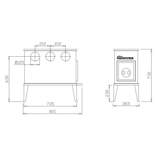 Чугунная печь Dovre 300 CB