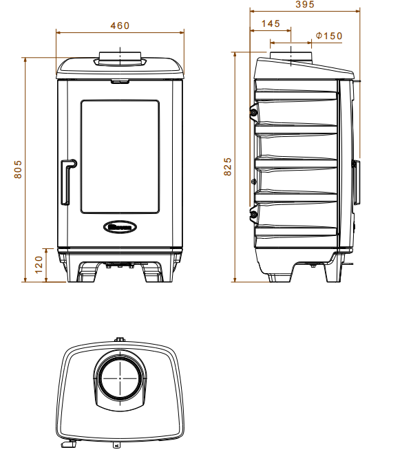 Чугунная печь Dovre BRUT 200