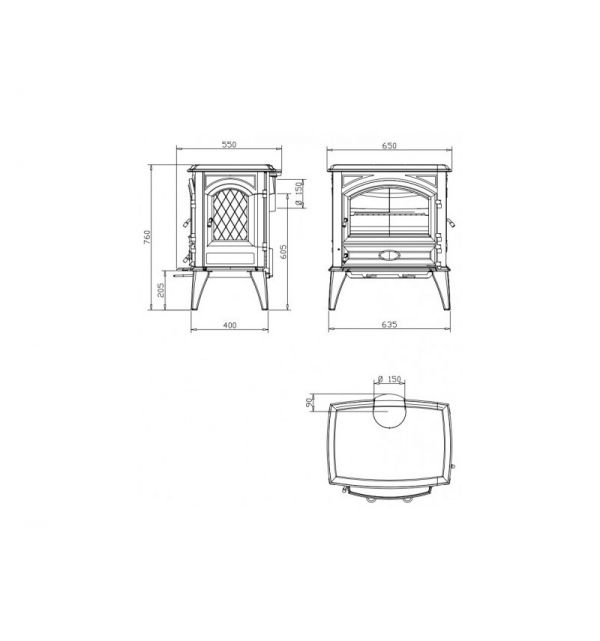 Чугунная мульти печь Dovre 640 GM