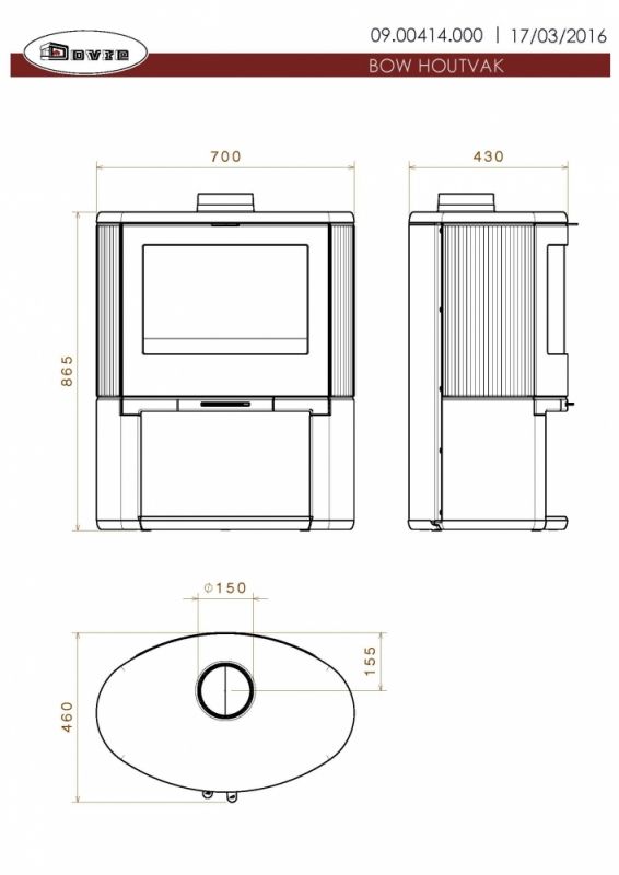 Чугунная печь Dovre Bow/WB