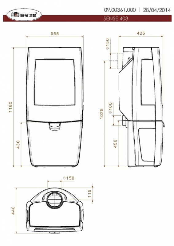 Чугунная печь Dovre Sense 403