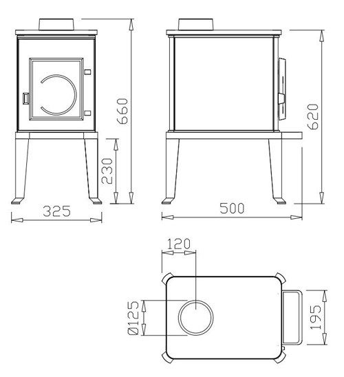 Чугунная печь Dovre 100 CBS
