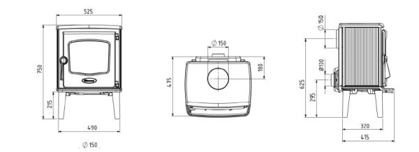 Чугунная печь Dovre 525 CB