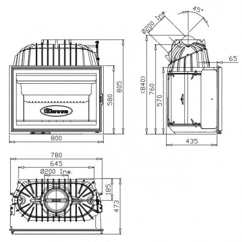 Каминная топка Dovre 2180 CBS