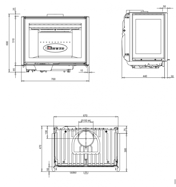 Каминная топка Dovre 2575CBS1