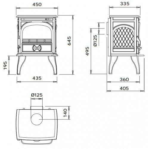 Чугунная мульти печь Dovre 250