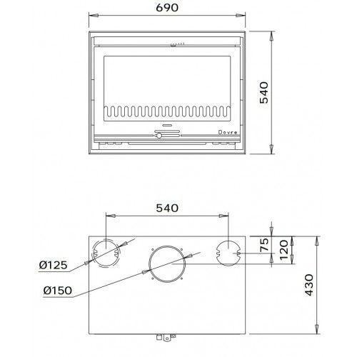 Каминная кассета Dovre 2220 S
