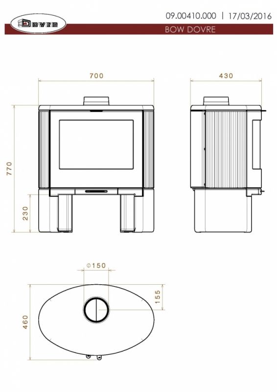 Чугунная печь Dovre Bow