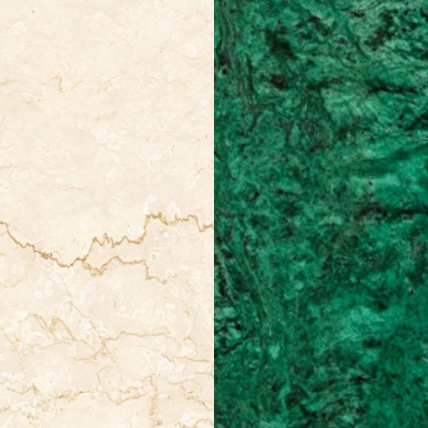 Каминная облицовка Браво Осло материалы Botticino + Emperador Dark, Botticino + Verde Guatemala