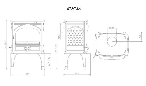 Чугунная печь Dovre 425 GM