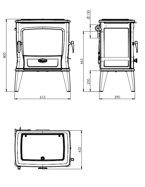 Чугунная мульти печь Dovre TAI 45M