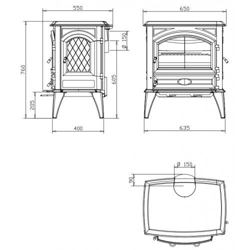 Чугунная печь Dovre 640 WD