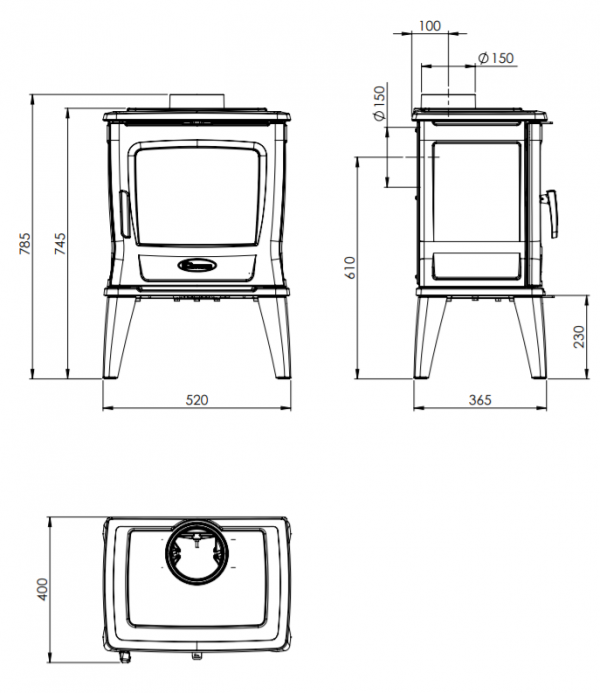Чугунная печь Dovre TAI 35W