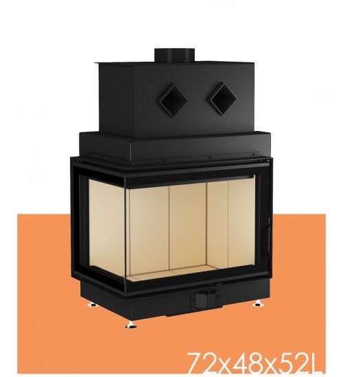 Воздушная каминная топка 72x48x52L