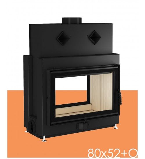 Воздушная каминная топка 80x52+O